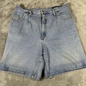 VINTAGE 90s Eddie Bauer Men's 34" Jean Shorts 9" Inseam Denim Medium Wash Skater